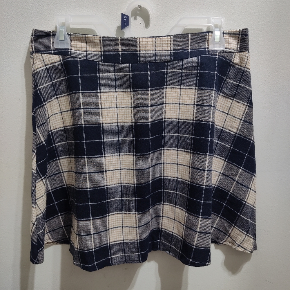 Plaid blue skirt